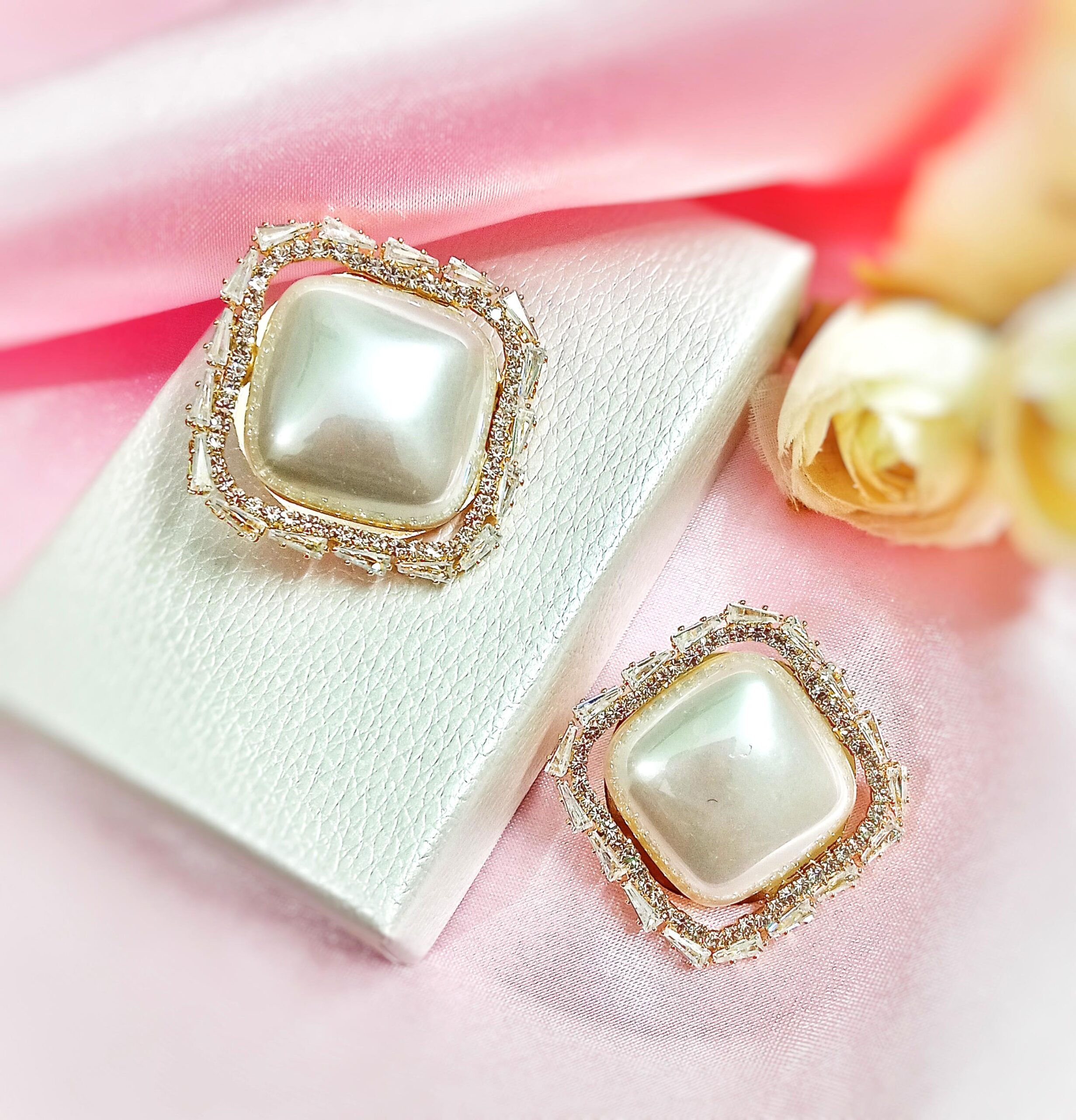 Lara Statement Pearl Studs - Image 2