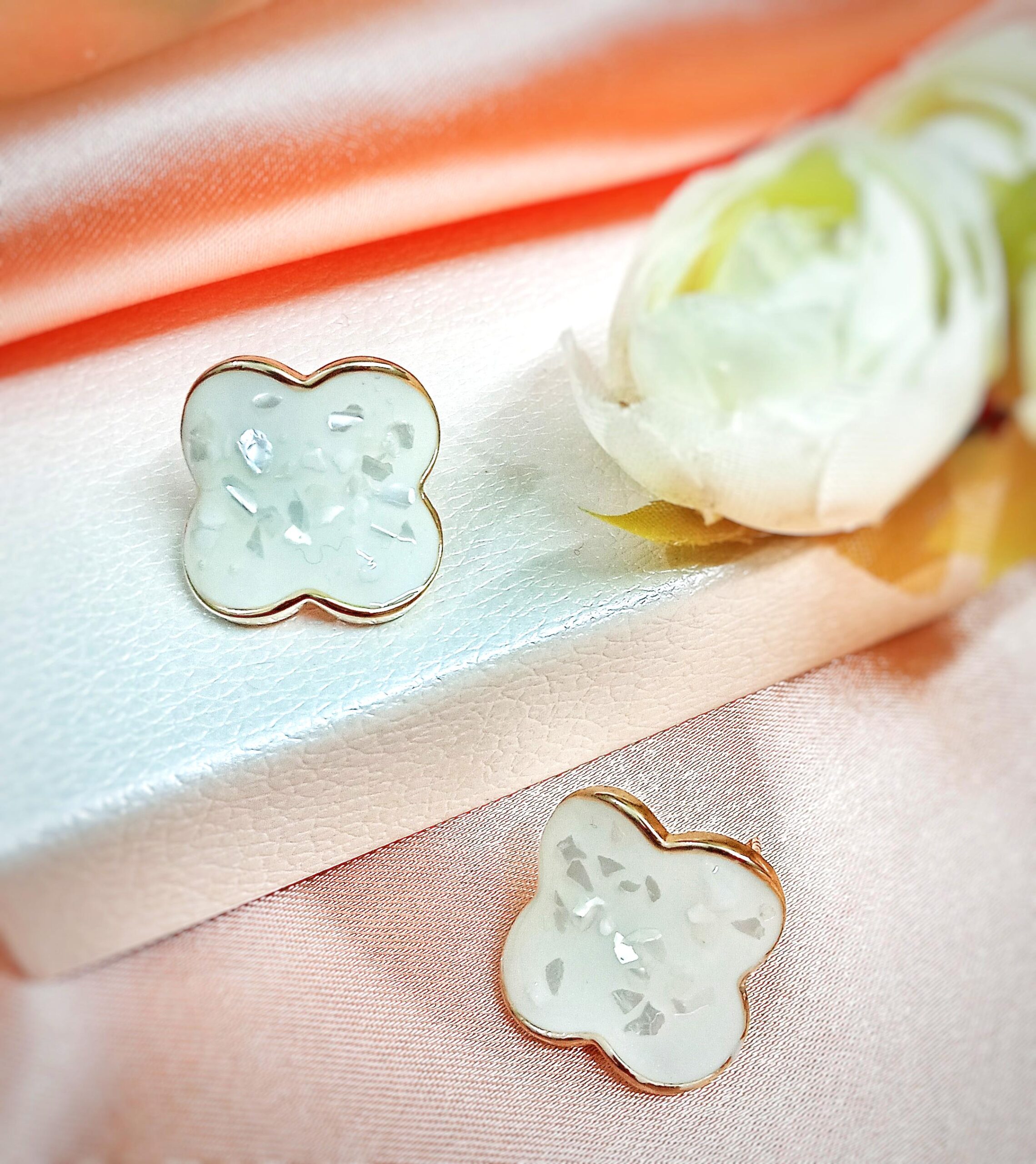 MOP Clover Stud Earrings