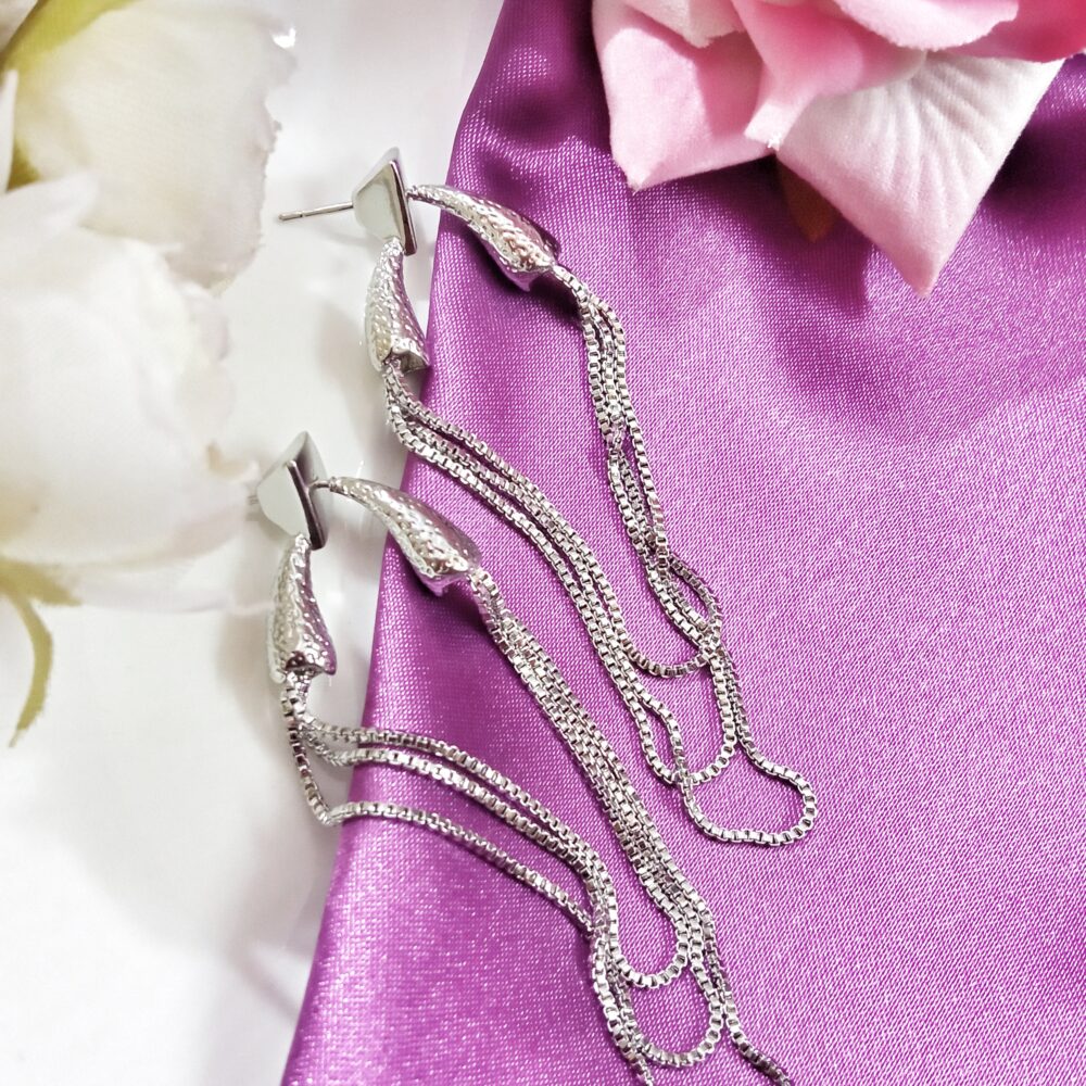 Nico Threader Earring (Silver Polish)