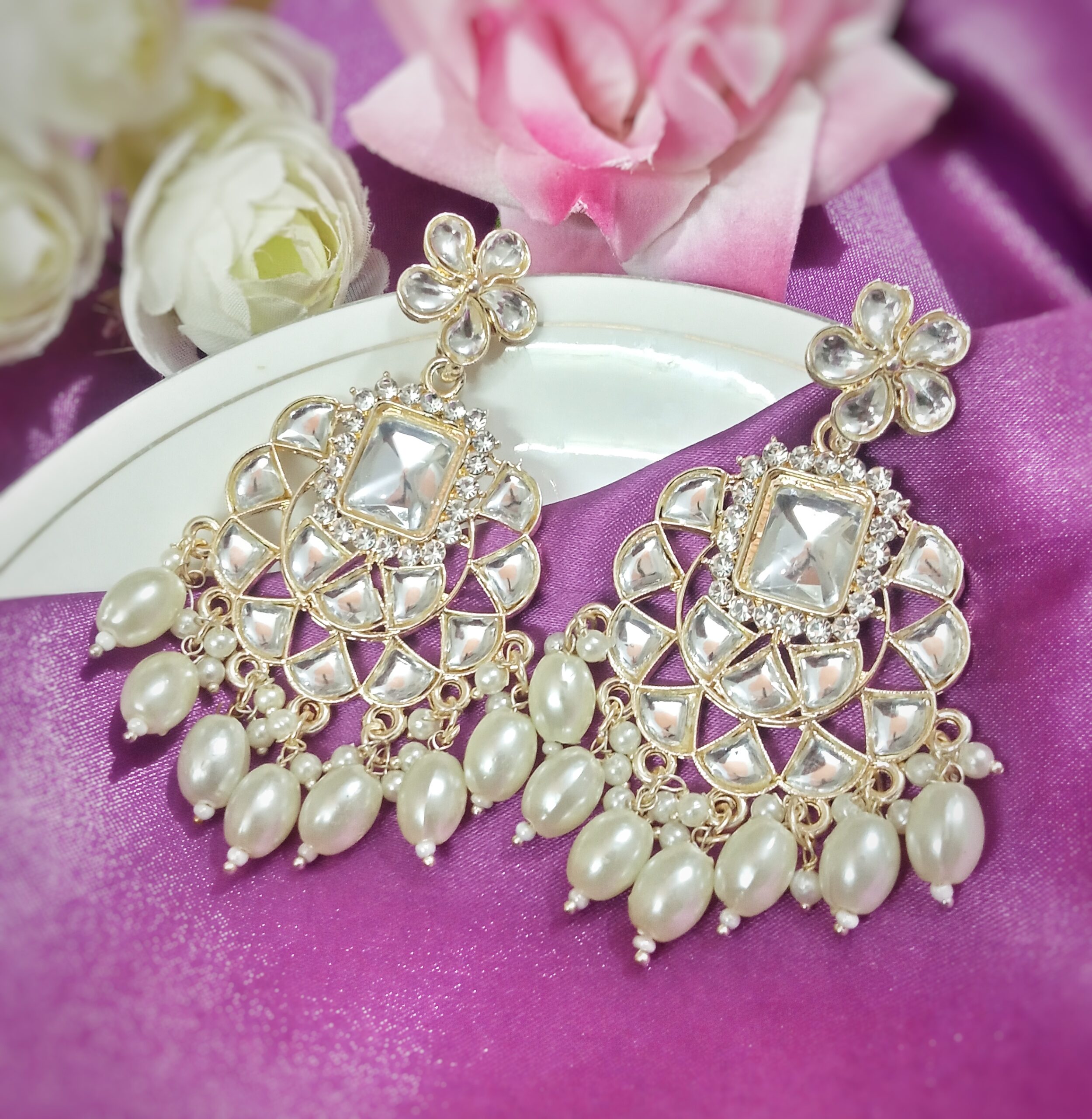 Agasti Kundan Earrings - Image 2