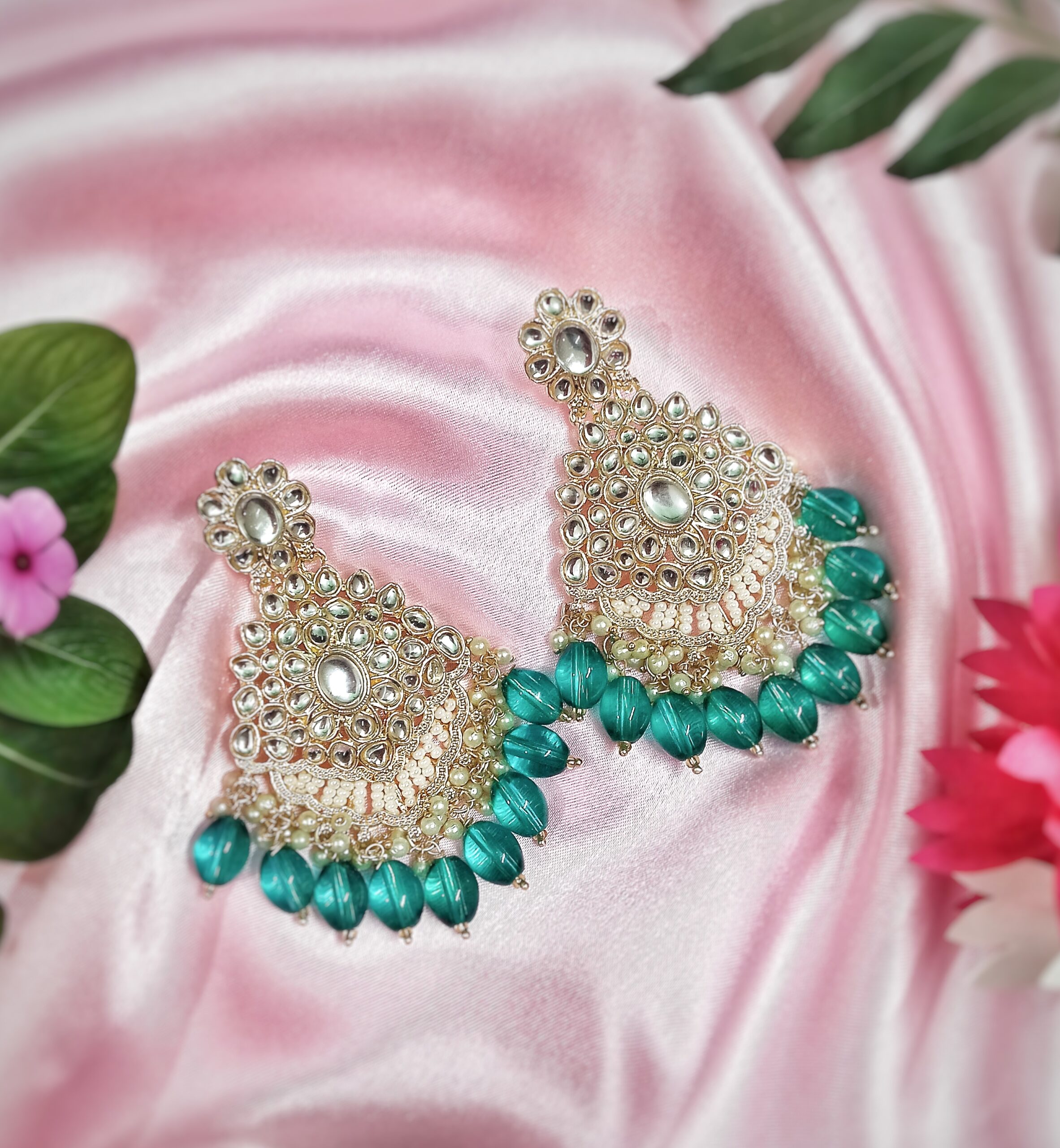Nazrana Earrings (Turquoise) - Image 3
