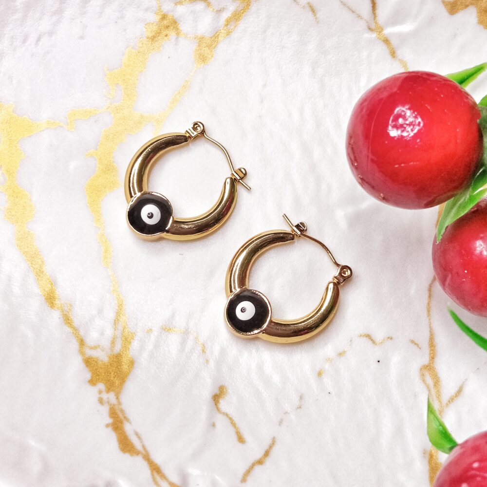 Evil Eye Hoops