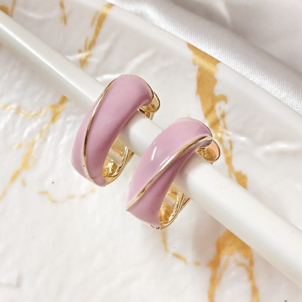 Haven Hoop Earrings (Pink)