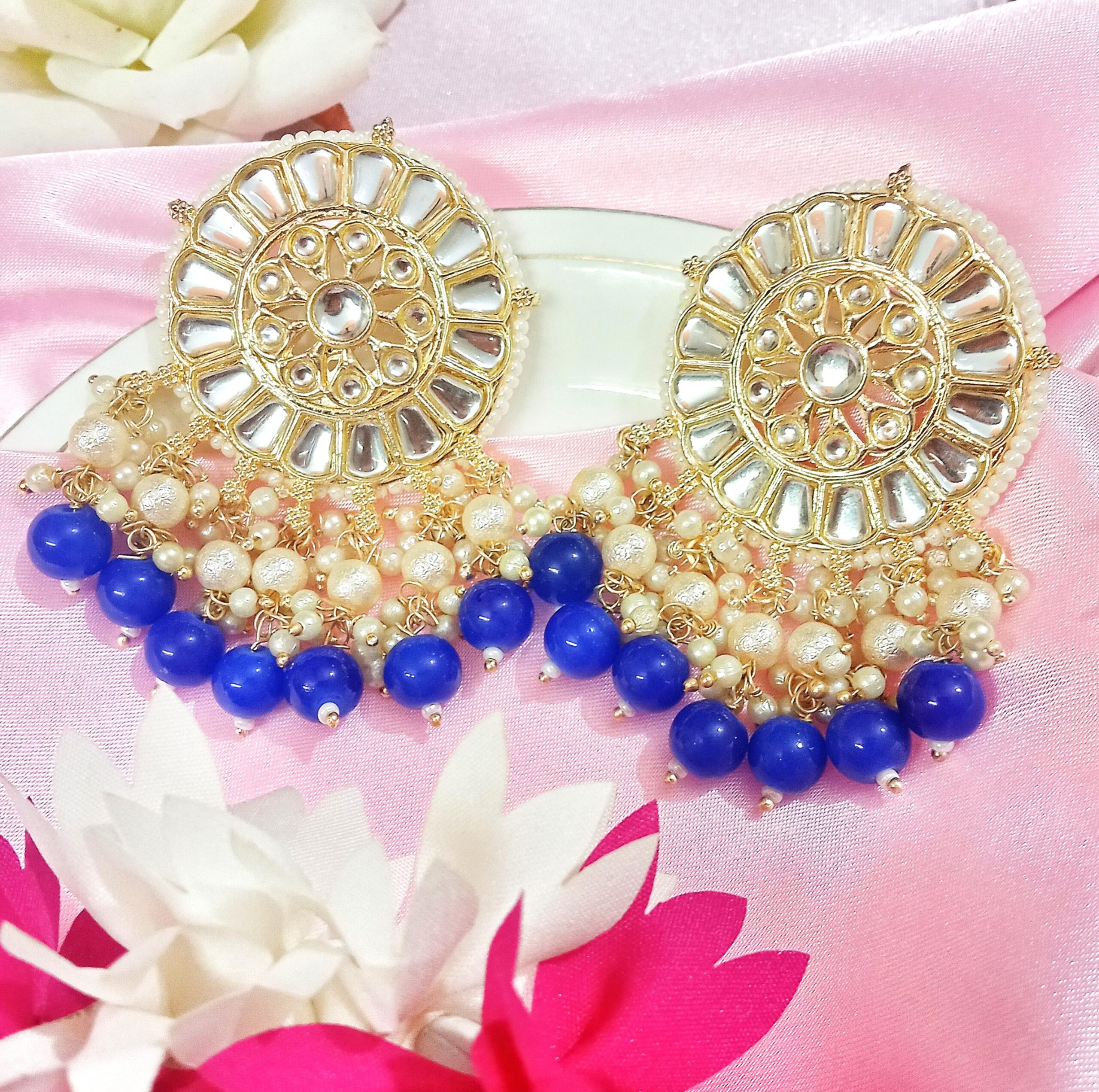 Parnika Kundan Karnaphool (Blue)