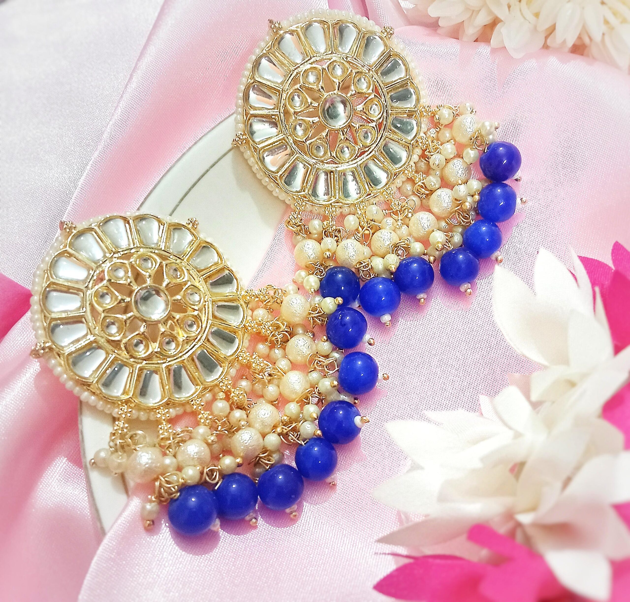 Parnika Kundan Karnaphool (Blue) - Image 2