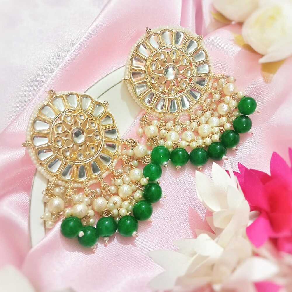 Parnika Kundan Karnaphool (Green)